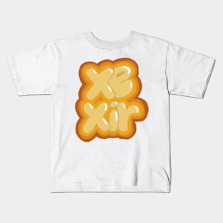 xe xir groovy pronouns Kids T-Shirt